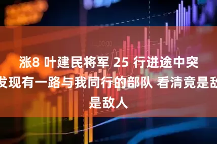 涨8 叶建民将军 25 行进途中突然发现有一路与我同行的部队 看清竟是敌人