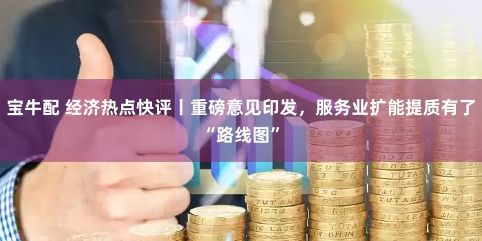 宝牛配 经济热点快评丨重磅意见印发，服务业扩能提质有了“路线图”